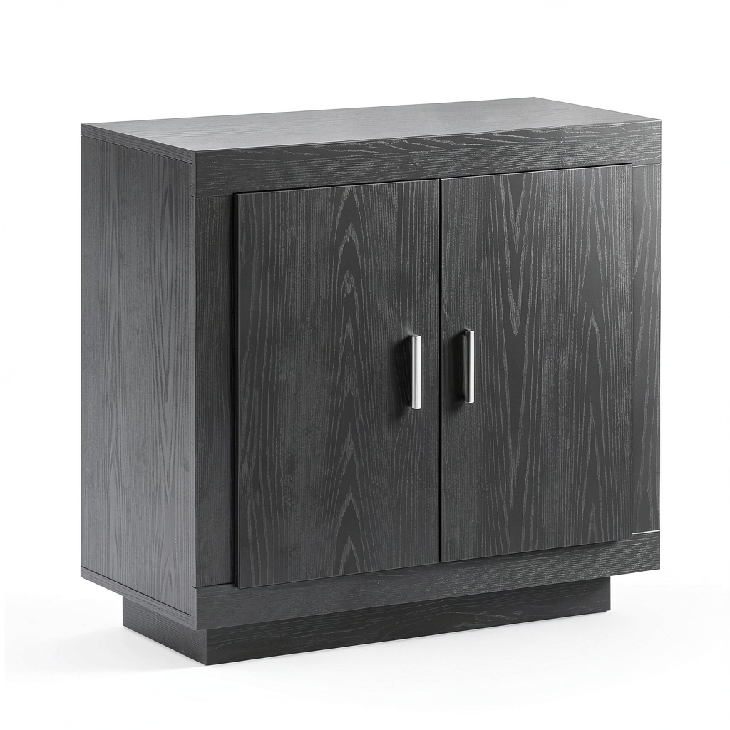 Armadio Moderno in Rovere Nero, 80x40x75 cm, Design Chic e Funzionale