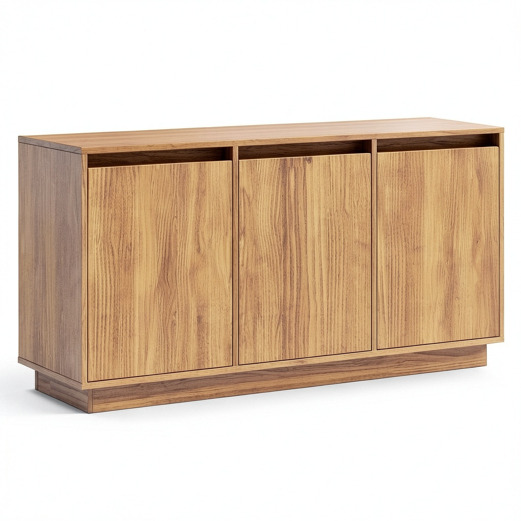 Credenza Moderna in Rovere Marrone 111x34x60 cm con Design Minimalista