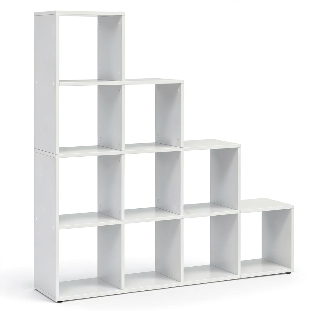 Libreria a 10 Cubi VASAGLE CUSTOS - Moderna e Funzionale, Ideale per Soggiorno e Studio, 129,5 x 27 x 129,5 cm, Bianco