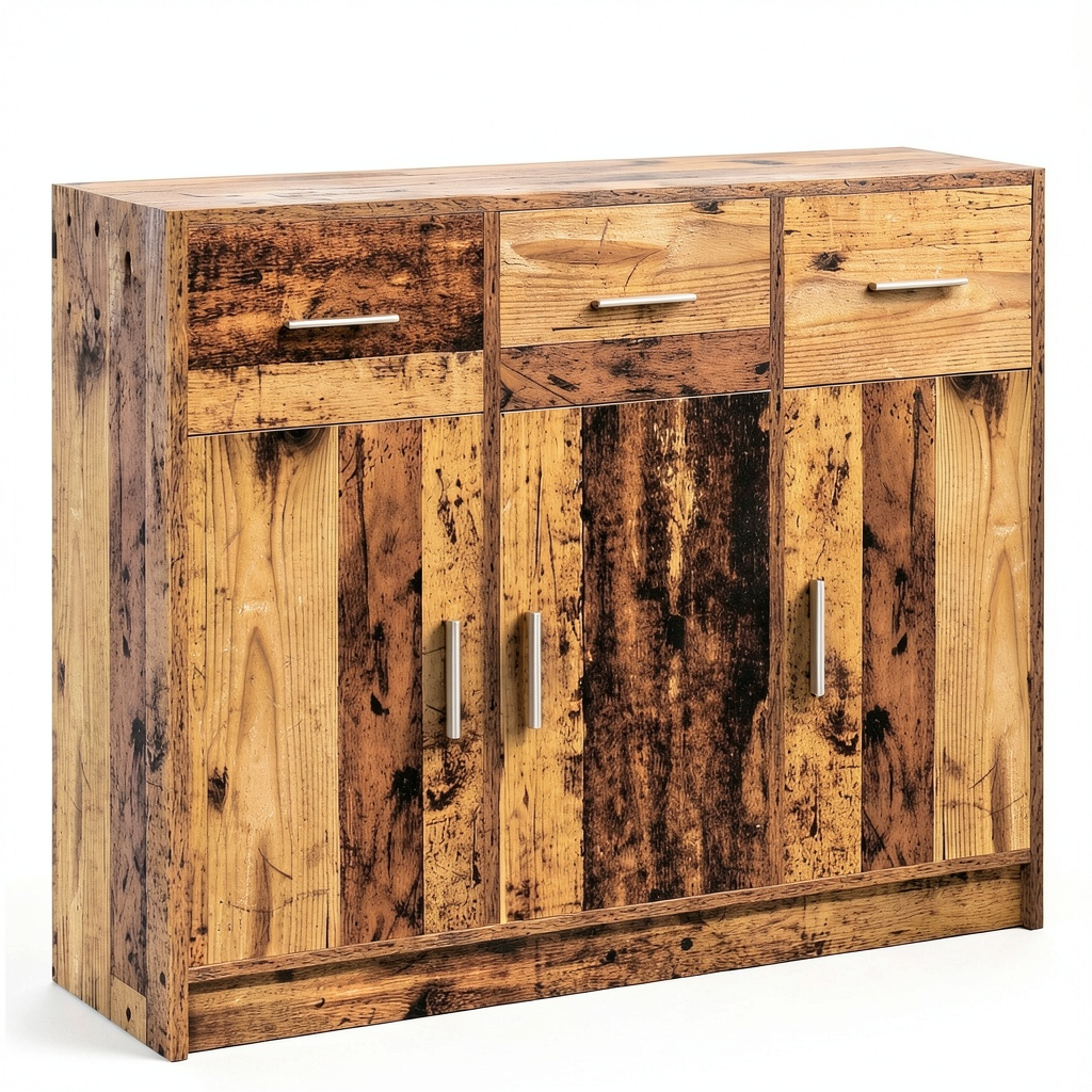 Credenza Moderna in Legno con Cassetti per Cucina e Sala da Pranzo