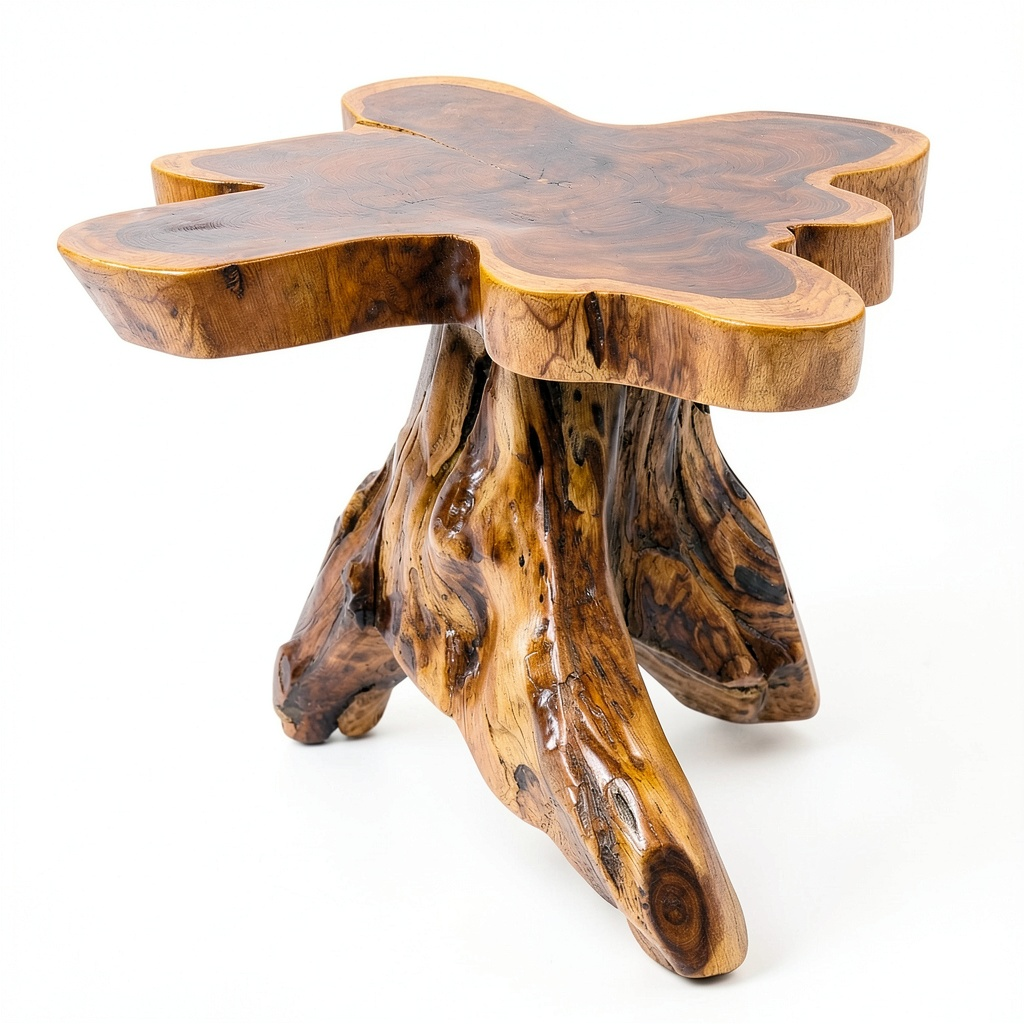Tavolino in Legno di Mango Naturale, Design Unico e Durevole