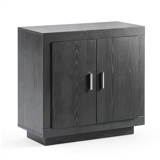 Armadio Moderno in Rovere Nero, 80x40x75 cm, Design Chic e Funzionale
