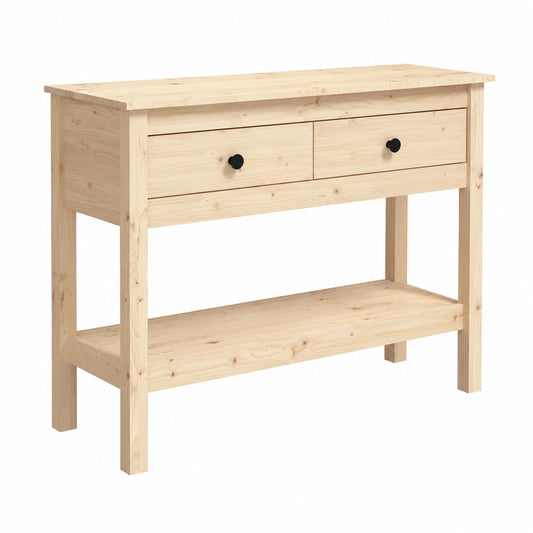Consolle in Legno di Pino Massello, 100x35x75 cm