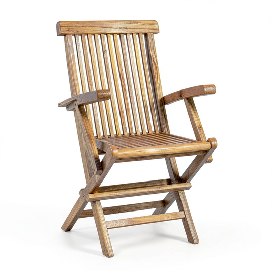 Set di 6 Sedie Pieghevoli da Giardino in Teak Massello