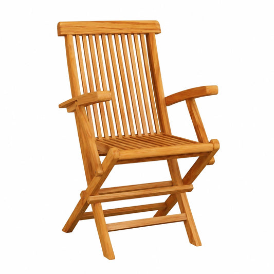 Set di 6 Sedie Pieghevoli da Giardino in Teak Massello